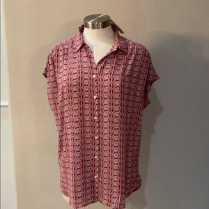 Loft red/white blouse- NWT!